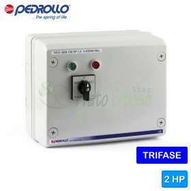 QES 200 - Electric panel for 2 HP three-phase electric pump Pedrollo - 1