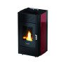 Pretty Maiolica - 8.5 Kw red pellet stove Free Point - 1