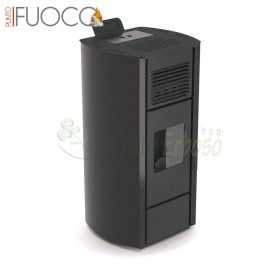 Nicole - 15 kw embossed black pellet stove