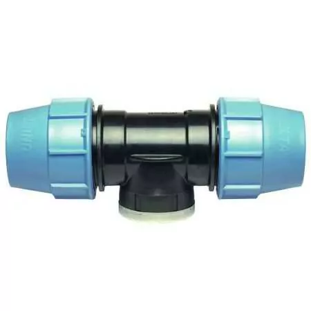 S085050112 - Tee la 90 de grade de compresie 50 x 1 1/2" x 50