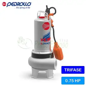 Pompă electrică de canalizare VORTEX trifazată VX 8/50-MF - 0,75 CP