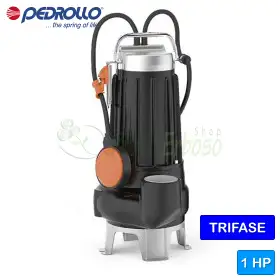 MC 10/45 - Electrobombas BICOCANALES trifásicas de 1 HP para aguas