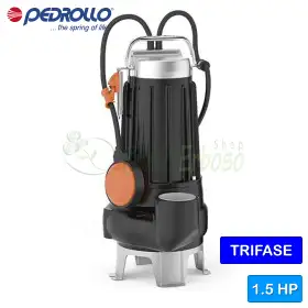 MC 15/45 - Electrobombas BICOCANALES trifásicas de 1,5 HP para aguas