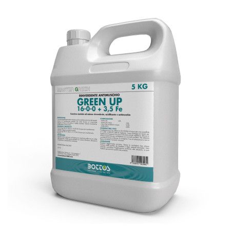 Green Up 16-0-0 + 3.5 Fe - Concime liquido per prato da 5 Kg Bottos - 1