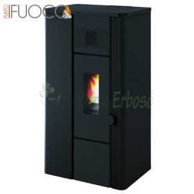 Noa - 6.3 Kw embossed black pellet stove