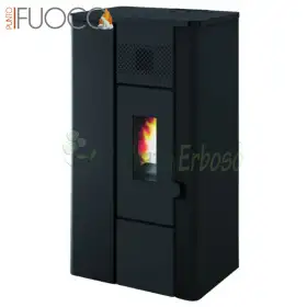 Noa - Estufa de pellets negra gofrada de 6,3 Kw Punto Fuoco - 1