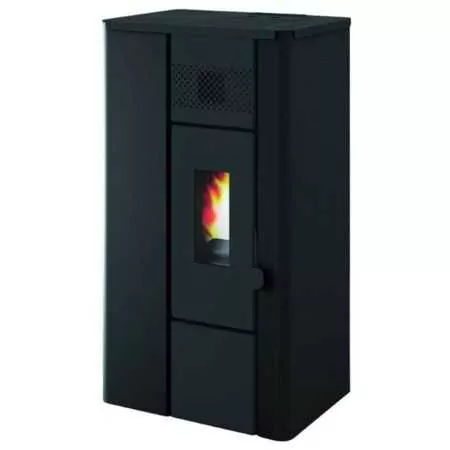 Noa - Estufa de pellets negra gofrada de 6,3 Kw Punto Fuoco - 1