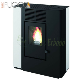 Nella - Estufa de pellet canalizada blanca de 9,4 Kw Punto Fuoco - 1