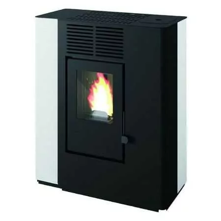 Nella - 9.4 kW white ducted pellet stove Punto Fuoco - 1