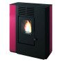 Nella - Stufa canalizzata a pellet da 9.4 Kw rossa