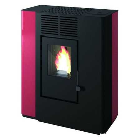 Nella - Poêle à pellets gainable rouge 9,4 kW Punto Fuoco - 1