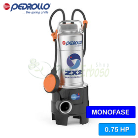 ZXm 2/30 (5m) - Elettropompa sommergibile VORTEX per acque sporche da 0.75 HP Pedrollo - 1