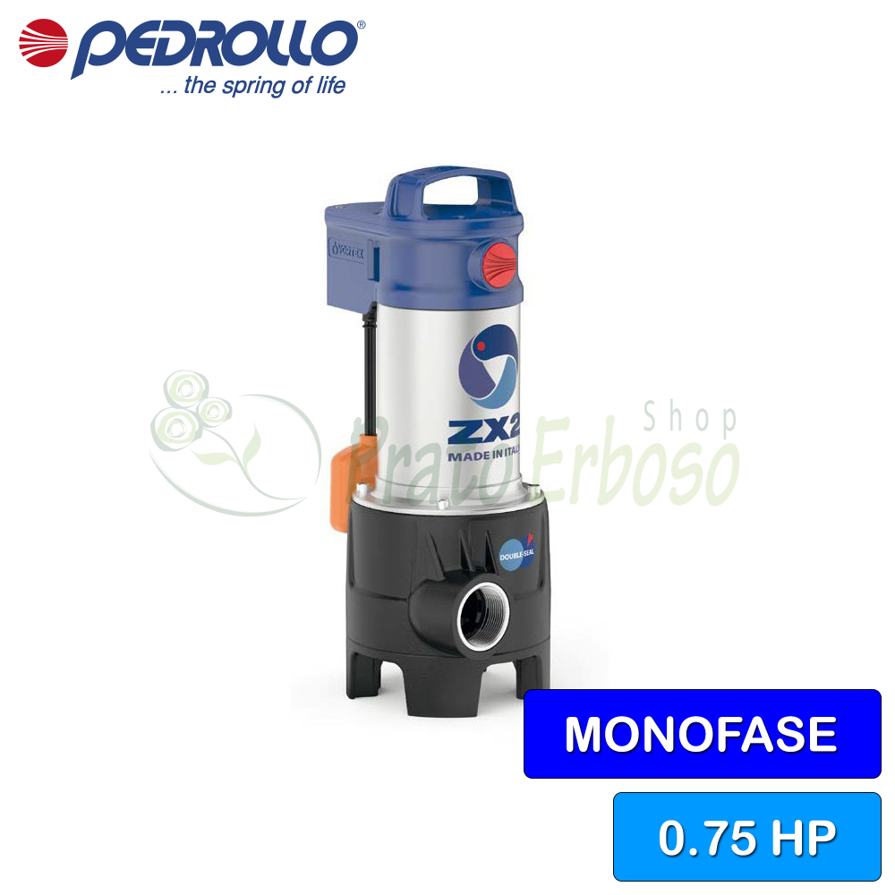 Pompe Submersible Vortex Pedrollo VXM - Pour Eaux Usées/Drainage - Monophasée 230V Avec Flotteur - 7