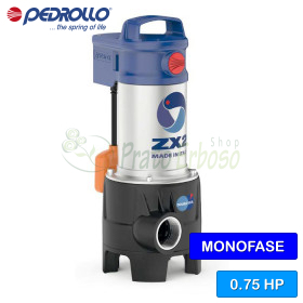 ZXm 2/40-GM (10m) - Elettropompa sommergibile VORTEX per acque sporche da 0.75 HP