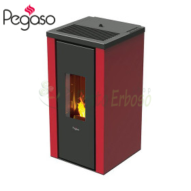 Vera 7.0 - Stufa a pellet da 7 Kw rossa Pegaso - 1