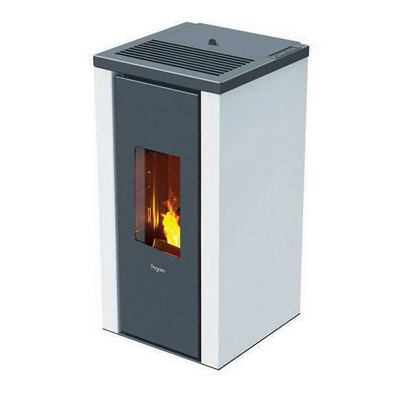 Vera 7 Kw white pellet stove Pegaso
