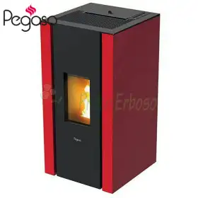 Estufa de pellets Elane 9.0 - 8,5 Kw roja Pegaso - 1