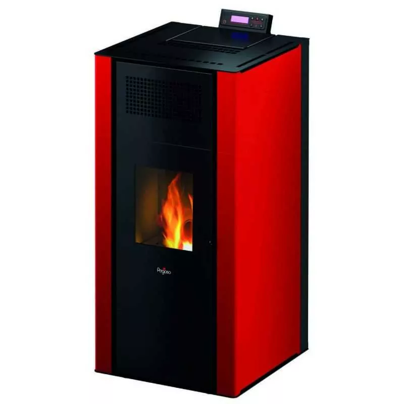 Mira - 16 Kw hydro pellet stove red - Pegaso