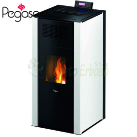 Mira - White 16 Kw hydro pellet stove Pegaso - 1