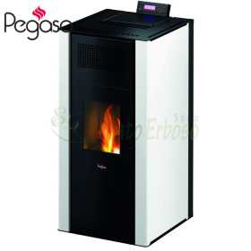 Mira 22 - White 22 Kw hydro pellet stove Pegaso - 1