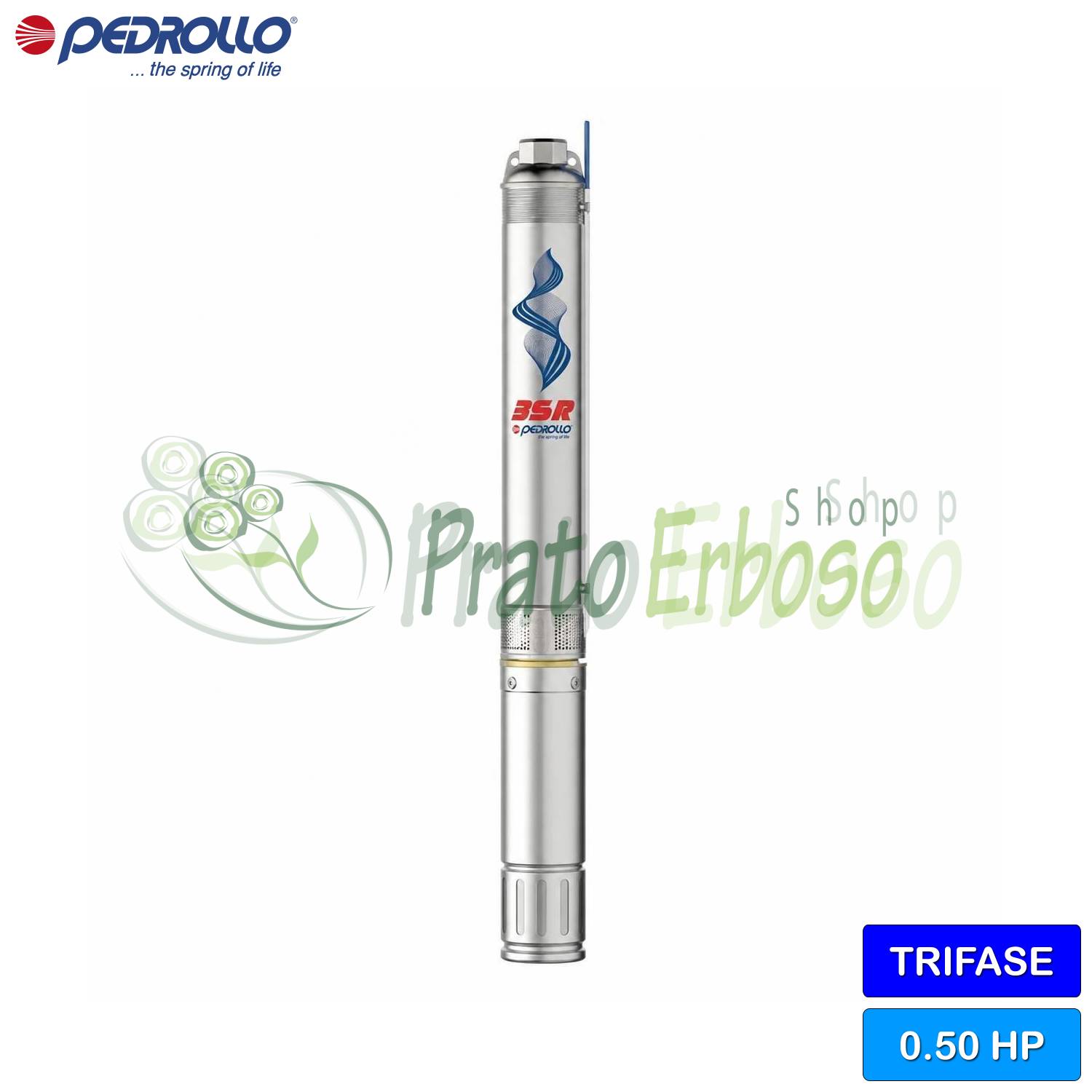 Pompe submersible triphasée 3SR 4/8 - 0,50 CV - Pedrollo