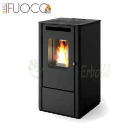 Vania - 9,5 kW geprägter schwarzer Pelletofen Punto Fuoco - 1