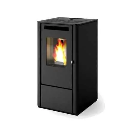 Vania - Stufa a pellet da 9.5 Kw nero goffrato Punto Fuoco - 1