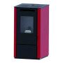 Vania - Stufa a pellet da 9.5 Kw rosso