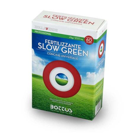 Slow Green 18-6-12 + 2 MgO - 4 Kg d'engrais pour pelouse Bottos - 1