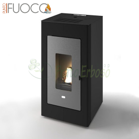 Luisa - 13 kW pellet thermo stove, embossed black Punto Fuoco - 1