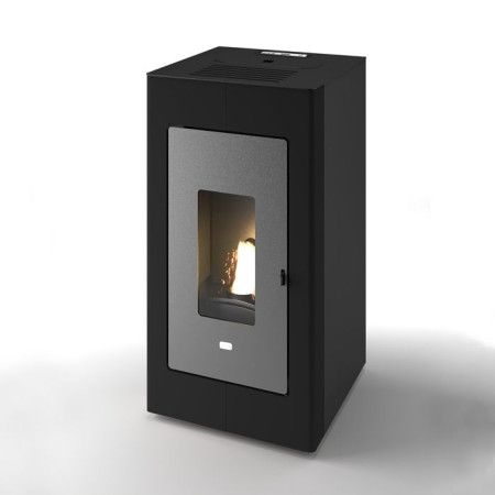 Luisa - 13 kW pellet thermo stove, embossed black Punto Fuoco - 1