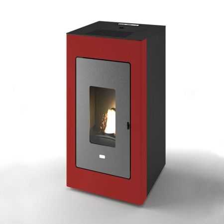 Luisa - 13 kW roter Pellet-Thermoofen Punto Fuoco - 1