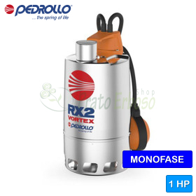 RXm 4/40 - Elettropompa per acque sporche VORTEX monofase da 1 HP Pedrollo - 1