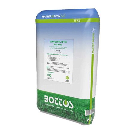 Orga Life 5-0-0 - Fertilizer for the lawn of 15 Kg Bottos - 1