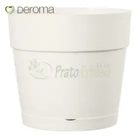 Ghiveci Save - ghiveci rotund alb de 38 cm