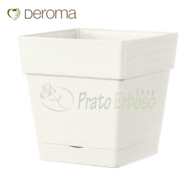 Pot carré Save - Pot carré blanc de 17 cm