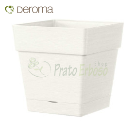 QUADRO SAVE R white - 17 cm white square vase Deroma - 1