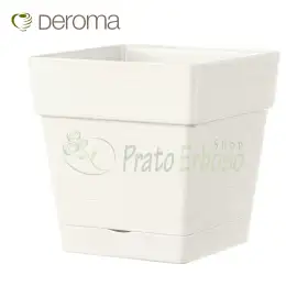 QUADRO SAVE R e bardhë - vazo e bardhë katrore 17 cm Deroma - 1