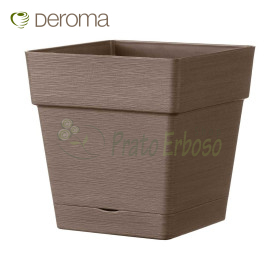 Save Square pot - Vaso quadro da 17 cm camel