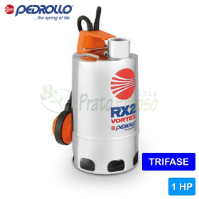 RX 4/40 - 1 CP electropompa VORTEX trifazata pentru apa murdara Pedrollo - 1