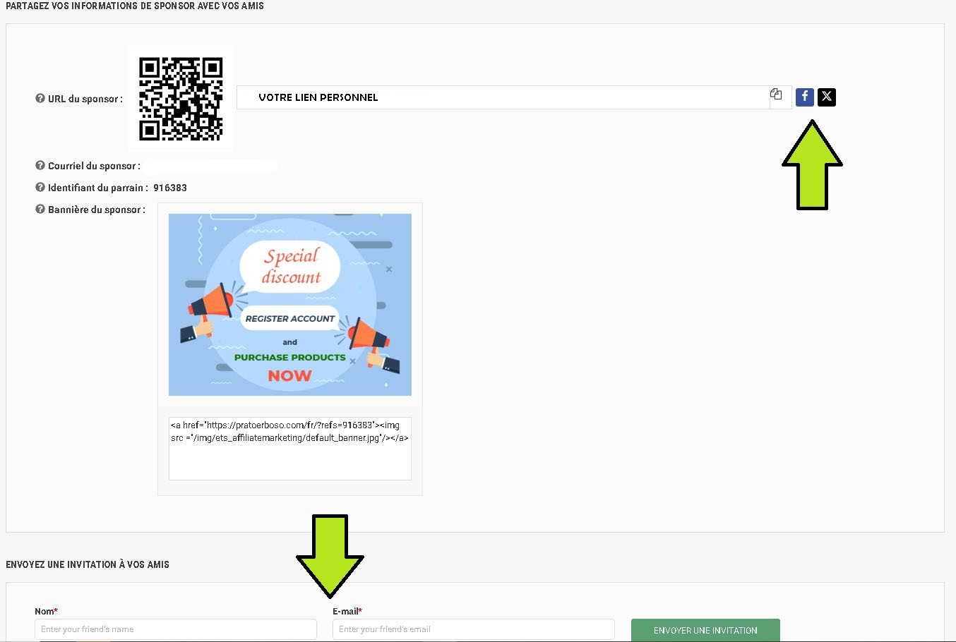 Invitez vos amis
