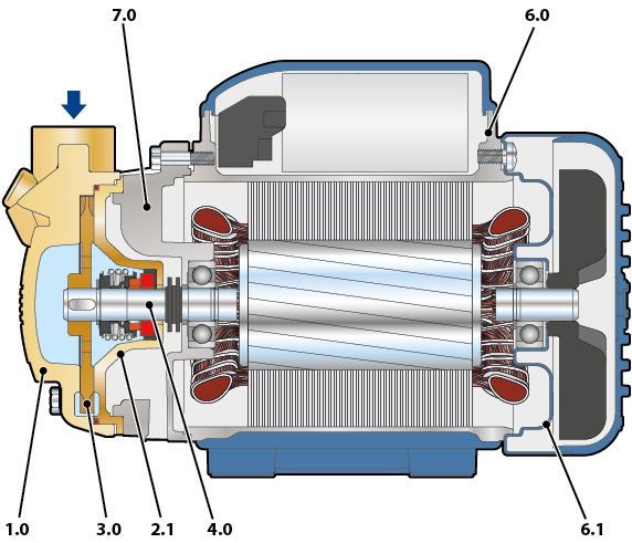 PV 60 - Pumpe mit laufrad-gerät-dreiphasig - Pedrollo